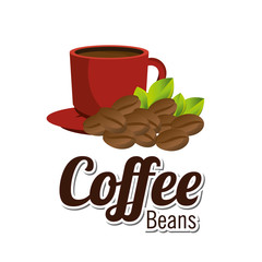 coffee beans cup red graphic vector illustration eps 10