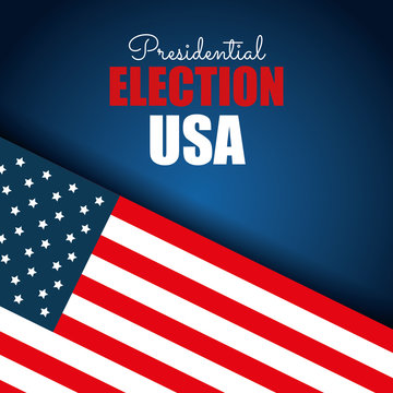 flag usa election presidential blue background graphic vector illustration eps 10