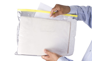 Stacking or keeping documents safely and neatly in a Zipper Bag