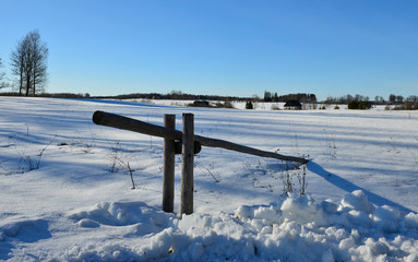 Countryside landscape in winter