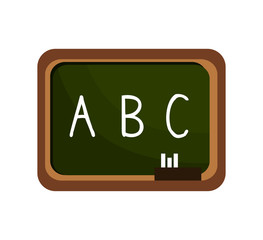 cartoon board chalkboard alphabet isolated vector illustration eps 10