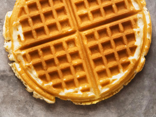 rustic golden plain waffle