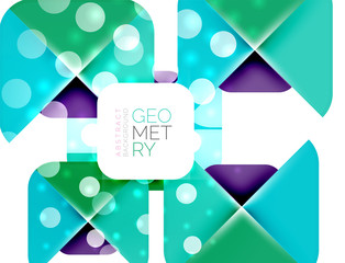 Square and triangle pattern background