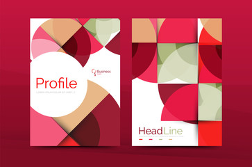 Geometric design, business annual report a4 brochure