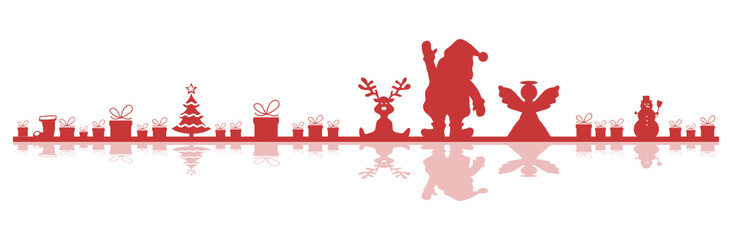 Obraz na płótnie Canvas Weihnachtskarte Elche Weihnachtsmann und Elch