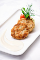 cutlet with mashed potato