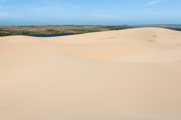 white sand dune desert in Mui Ne, Vietnam
