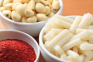 韓国料理の素材 