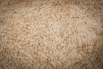 close-up brown wool fluffy fur texture background