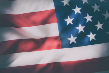 United States flag background.
