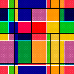 Abstract modern squares seamless pattern texture bright colors