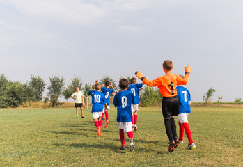 Fototapeta premium Football Team Celebrating