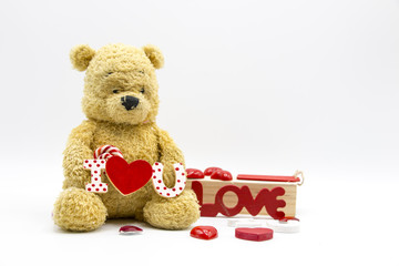 Bear with love letters