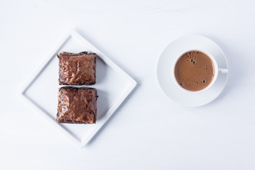 Turkish coffee and chocolate baklava