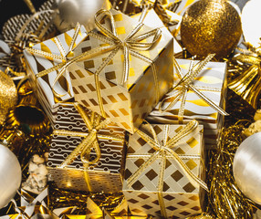 Golden Christmas Background