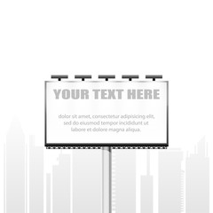 Big blank billboard in cityscape background shape.