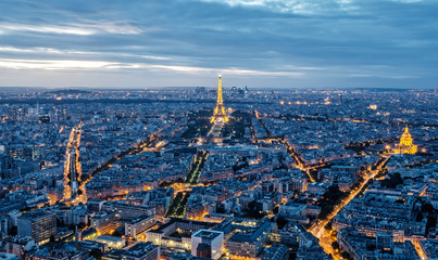 Eiffel tower as seen from Montparnasse Tower