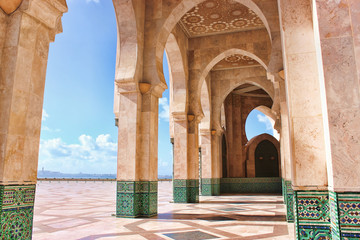 La mosquée Hassan 2 dans la ville de Casablanca au Maroc, en Afrique du Nord
