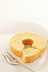 Baumkuchen on White Plate