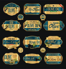 Olive oil retro vintage background collection