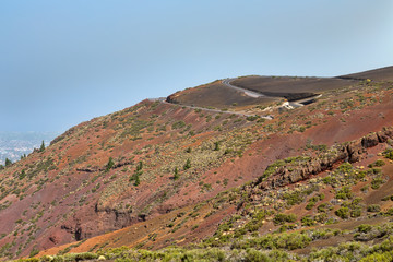 road to the volcanic Mount