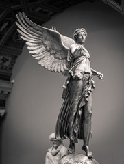 Roman classical statue of Victory woman with wings - obrazy, fototapety, plakaty