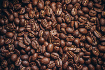  Coffee bean on wooden background