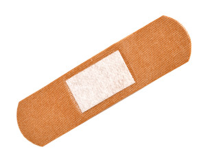 Adhesive plaster isolated on white background