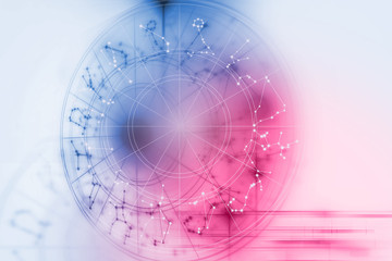 Naklejka premium Astrology and alchemy sign background illustration