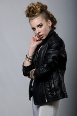 fatal bride in a leather jacket