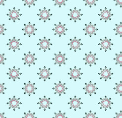  Multicolored round figures. Seamless background