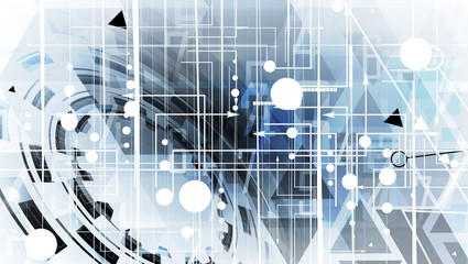 Digital technology world. Business virtual concept. Vector background