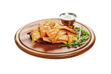 Chips of pita bread