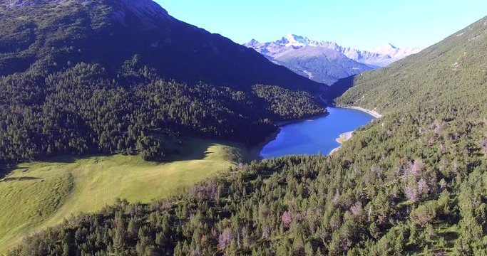 Aerial 4k -Cancano - Laghetto delle Scale - Valtellina (IT)