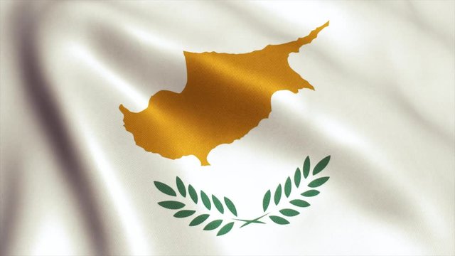Cyprus Flag. Seamless Looping Animation. 4K High Definition Video