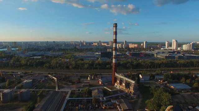 industry no exhaust,. aerial view.