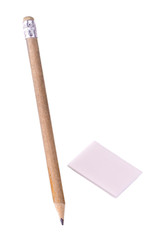 new Eraser and old pencil