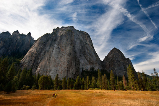 Giant rock in Yosemite Valley, Yosemite National Park, USA