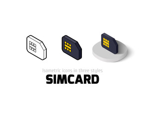 Simcard icon in different style