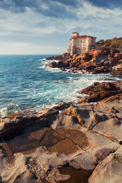 Boccale castle the sea near Livorno in Tuscany region