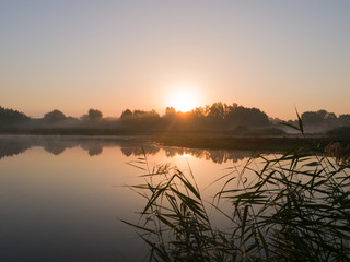 Sonnenaufgang-in-der-Karlsaue-Kassel