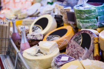 Variation of dessert in supermarket