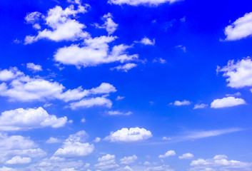 Naklejka na ściany i meble sky Background blue sky with white clouds.
