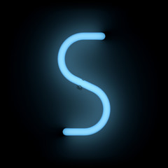 Neon Letter S