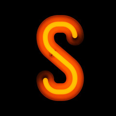 Neon Letter S (Rounded)