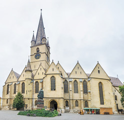 Fototapeta na wymiar The Lutheran Cathedral of Saint Mary from Sibiu, Romania