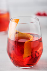 Fresh home made Negroni cocktails