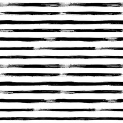 Abstract vector seamless pattern with black and white stripes.