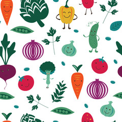Fun vegetables pattern