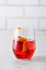 Fresh home made Negroni cocktails